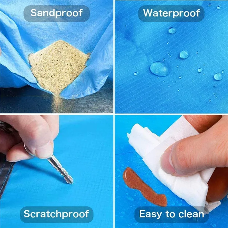 Sandproof Beach Blanket Waterproof Beach Mat Lightweight Picnic Blanket Camping Mat For Travel Hiking Sports beach blanket