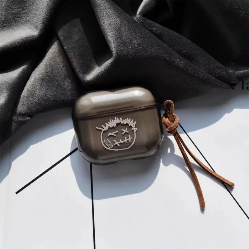 ل AirPods سلسلة حالة 1/2/3/pro اللاسلكية سماعة حامي غطاء مع حبل كم ل أبل سماعة رأس بخاصية البلوتوث ل AirPods