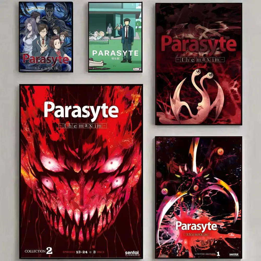 Anime P-parasyte The M-Maxim Poster, Wandkunstdruck, geeignet für Wohnzimmer, Schlafzimmer, Bar, Salon, Heimdekoration, Geschenk