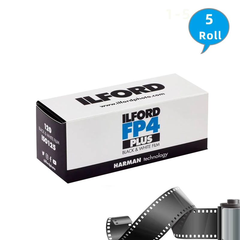 1-5 Rolls ILFORD FP4 120 Black & White Film Black And White Photographic Film