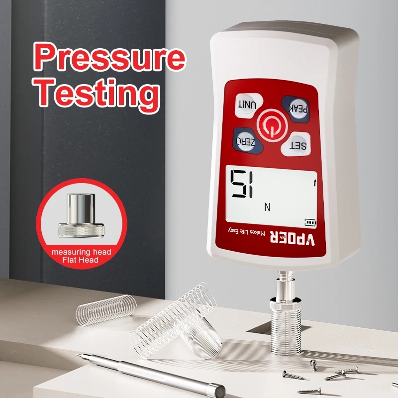 VDFG مقياس القوة الرقمي 50N/100N/300N/500N دفع سحب مقياس تستر مجموعة مقياس القوة المحمولة مع الإضاءة الخلفية التلقائية انقطاع التيار الكهربائي #5