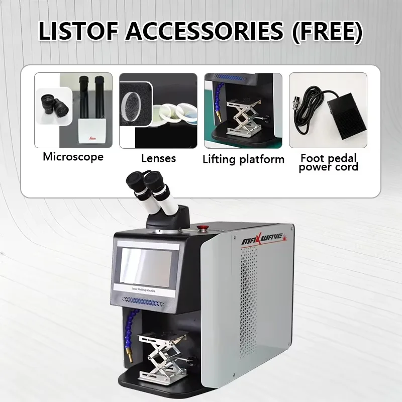 2026 High Precision QCW  Jewelry Welding Machine Portable Pulse Fiber Welder Air-cooled Safety Gold Silver Metal Jewelry We