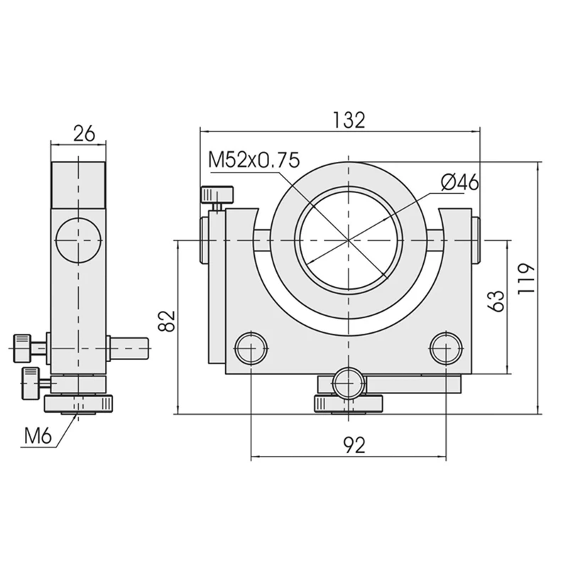 High Quality Optical Lab Kinematic Center Gimbal Mirror Mounts Black Anodized Finish Hot Sale
