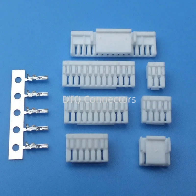 20PCS GH1.25 1.25mm plastic shell with lock Plug connector For GH 1.25 Pin Header socket 2P 3P 4P 5P 6P 7P 8P 10P