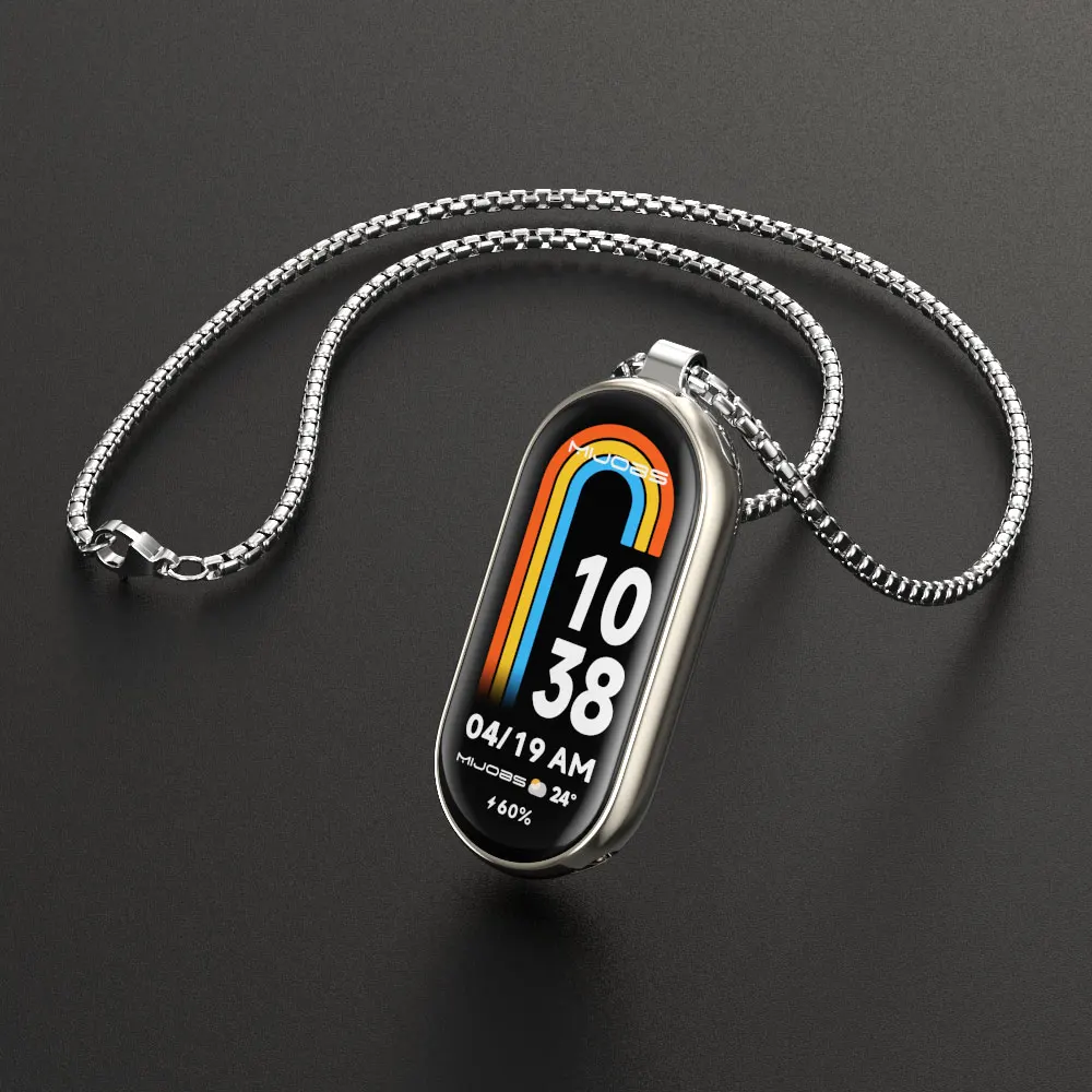 Necklace for Mi Band 11 10 9 8 Smartband Pendant for Xiaomi Mi Band 10 Metal Bracelet Wristband for Mi Band 9 Neck Decoration
