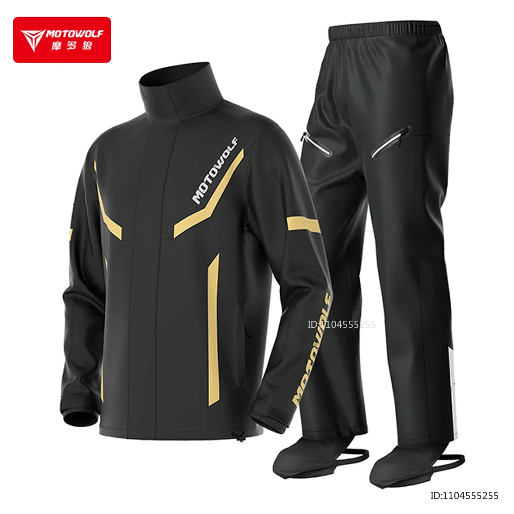 

Raincoat for Motorcycle Jacket Pant Waterproof Rain Suit Wear-resistant Motorcycle Rider Raincoat Cycling Rain Cover for Biker