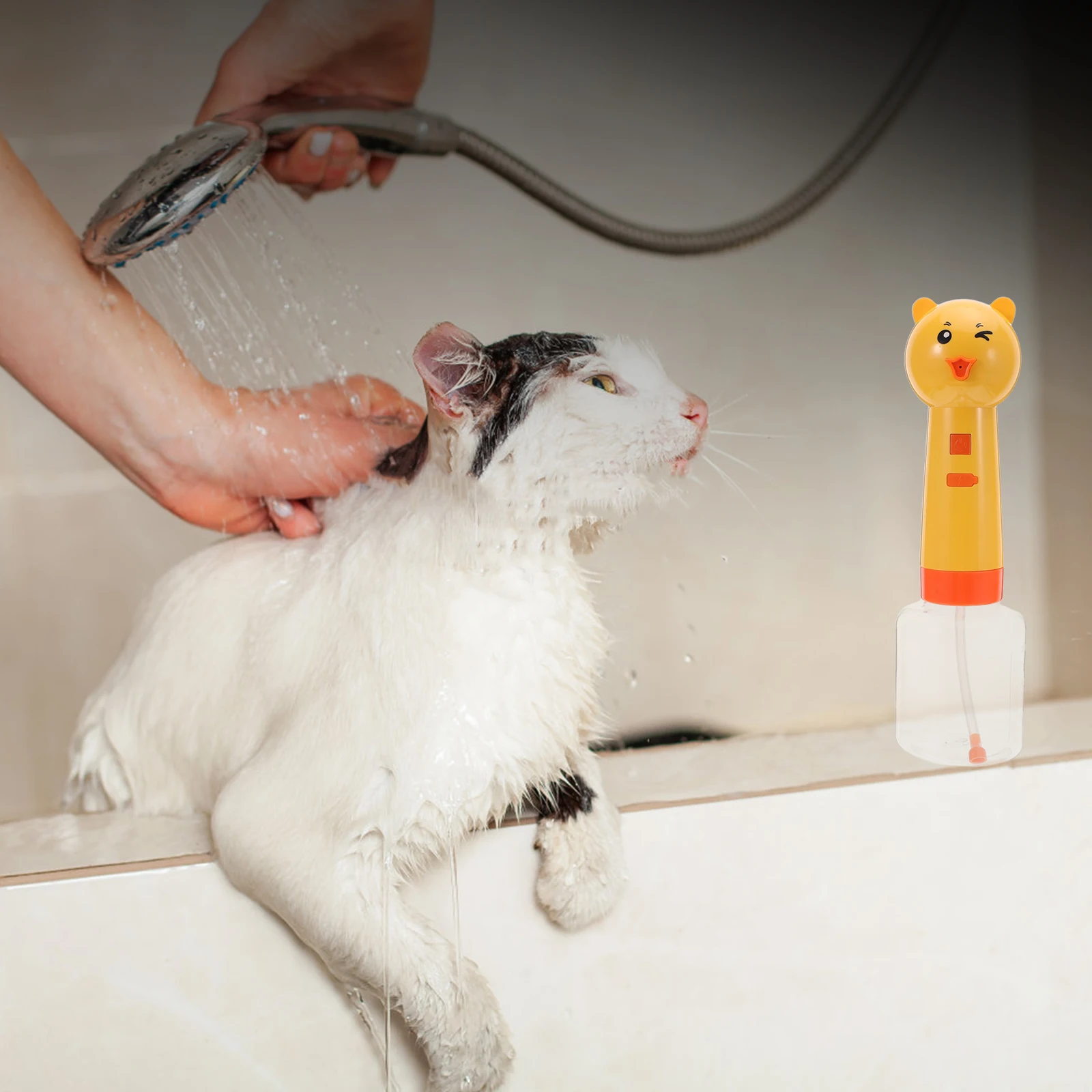 

Electric Foam Soap Dispenser For Dogs Cats Rechargeable Pet Bathing Shampoo Foamer Quiet Automatic Dog Cat Washing