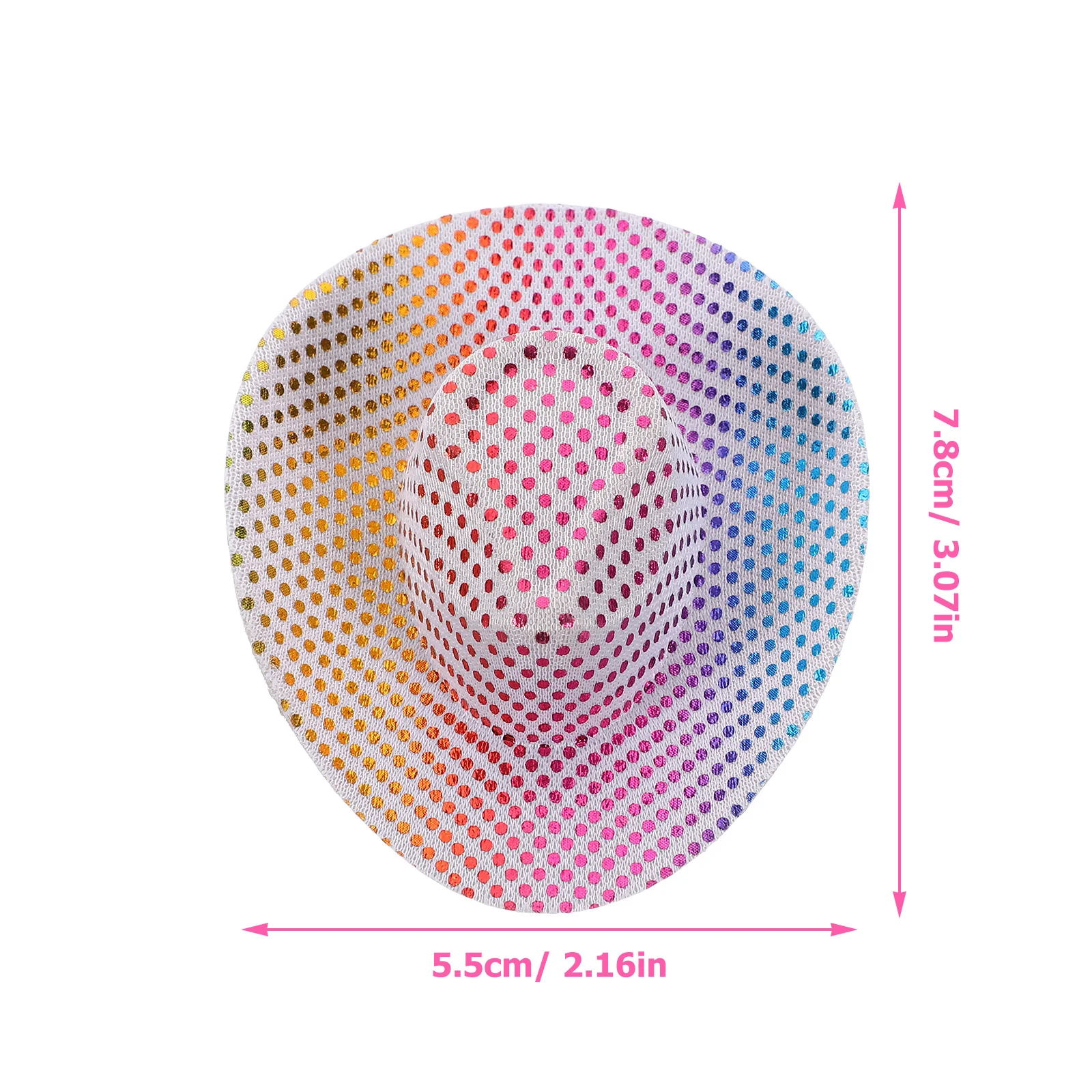 6Pcs Bottle Caps Mini Disco Hats for Drinks Shiny Party Decorations Replaceable Tiny Hat Ornaments for DIY Craft Projects