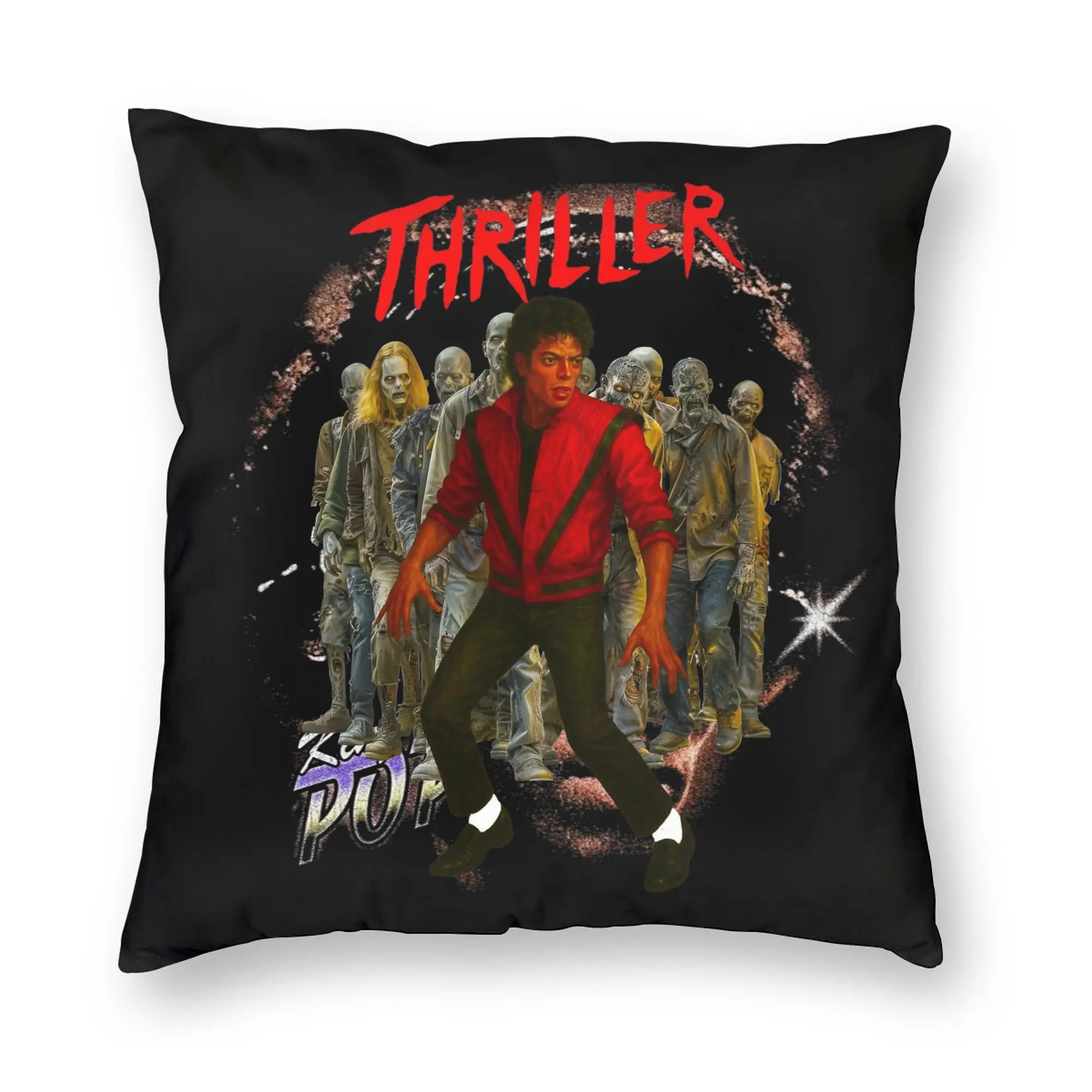 MJ Iconic Thriller Tribute Michael Jackson Pillowcase Printing Cushion Cover Decorations  Pillow Case Cover Home Square 40X40cm