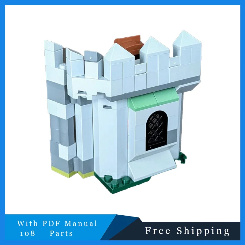 108-delige Moc Middeleeuws kasteel Modulair model Bouwstenen DIY-sets Onderwijs Assemblage Bakstenen Speelgoed Kinderen Kerst Verjaardagscadeau
