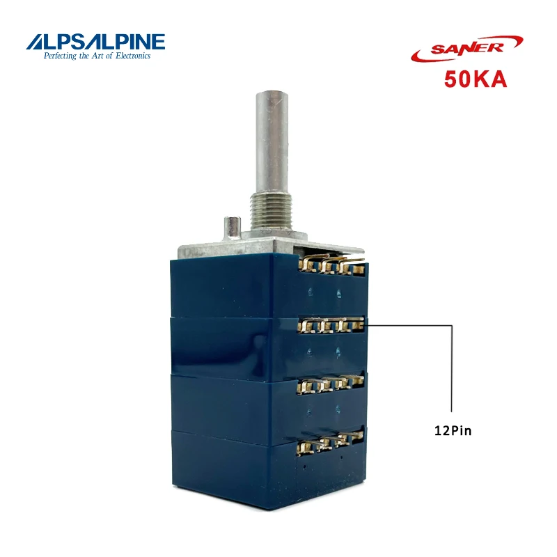 ALPS 50KAx4 RK27 Series Rotary Potentiometer Quad-unit Slotted