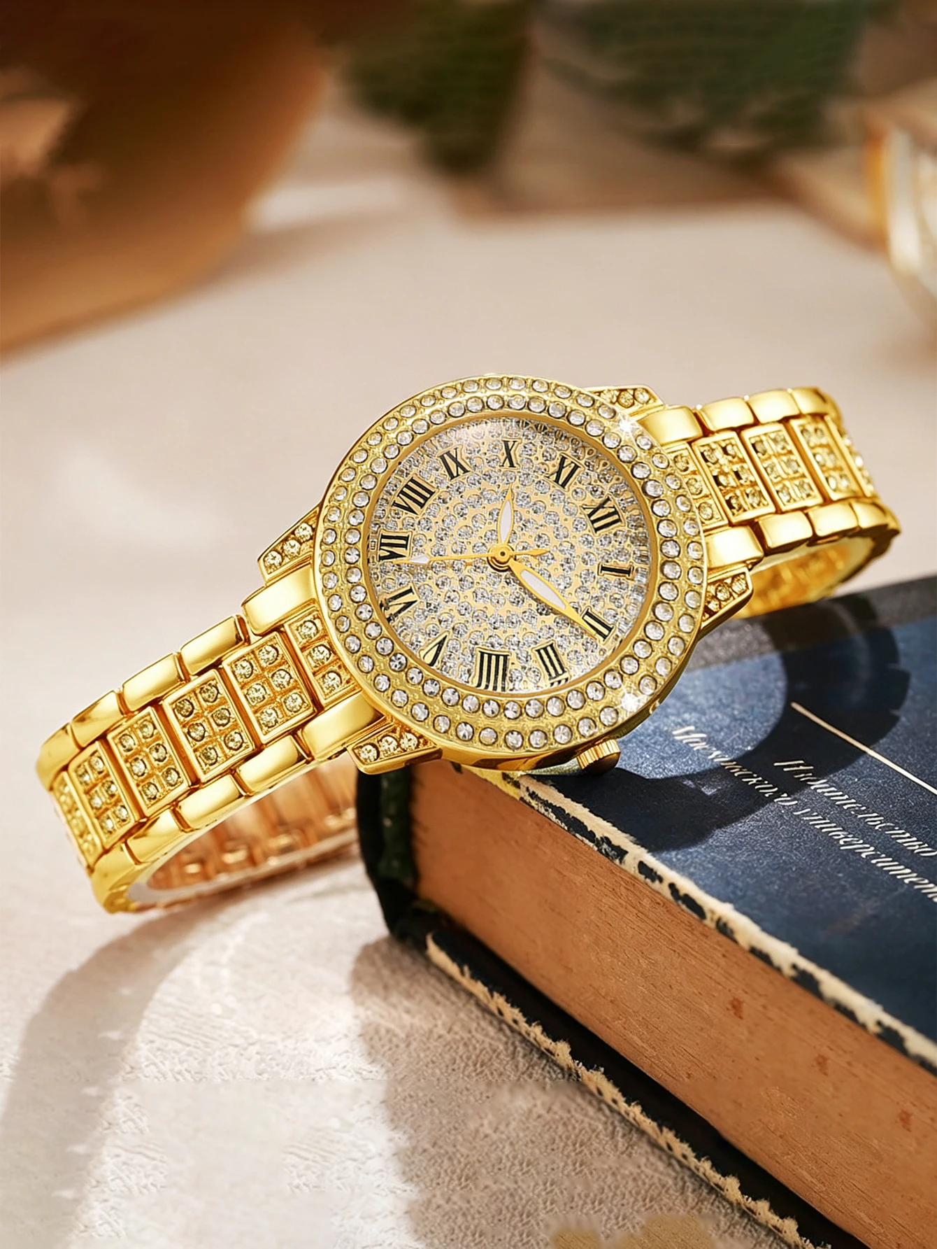 Luxurious Fashion Ladies round Shell Quartz Watch Set wth Waterdrop Jewelry Birthday Gift image 6