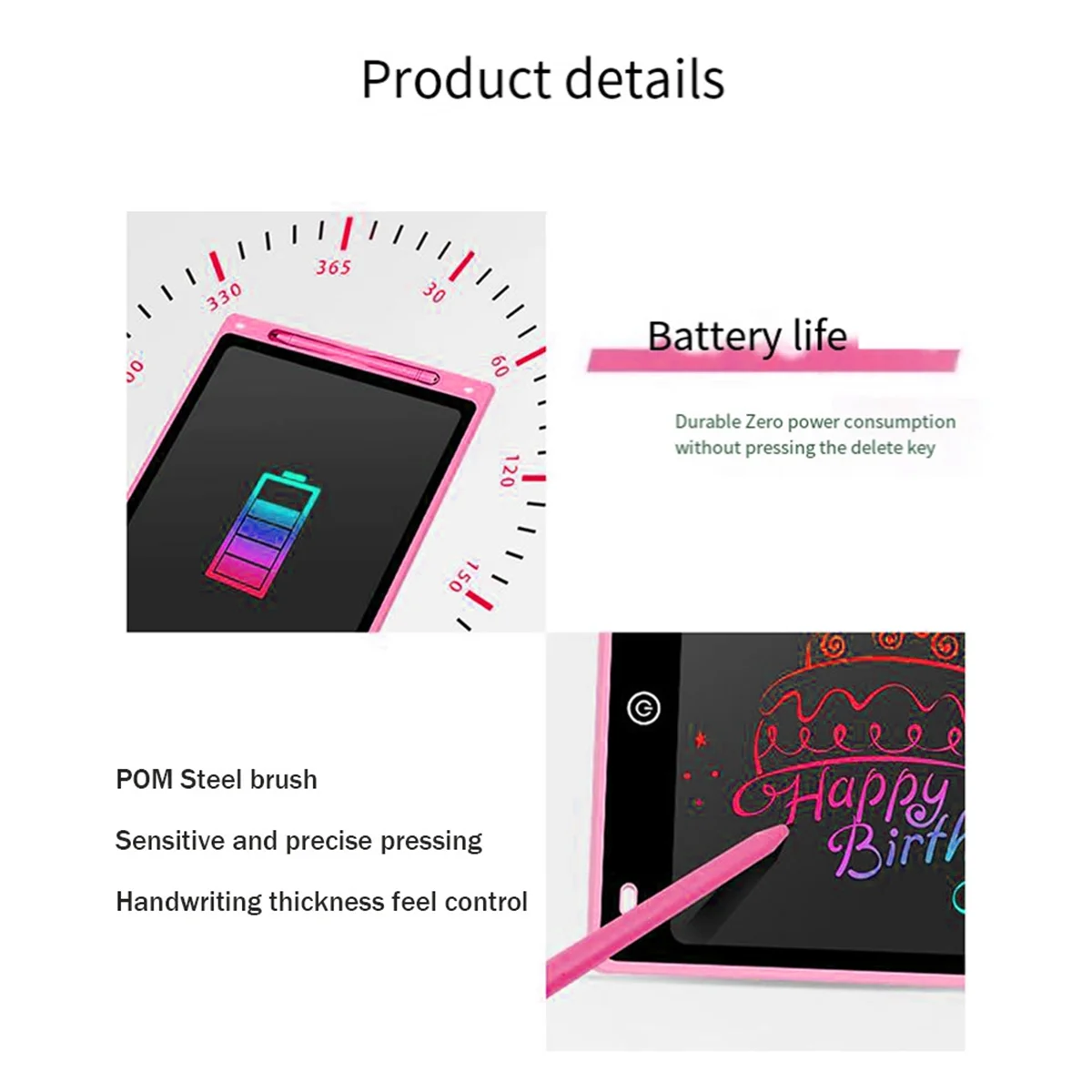 Baby-Drawing Tablet for Kids LCD Writing Tablet, Doodle Board Toys Gifts for 3-8 Year Old Girls