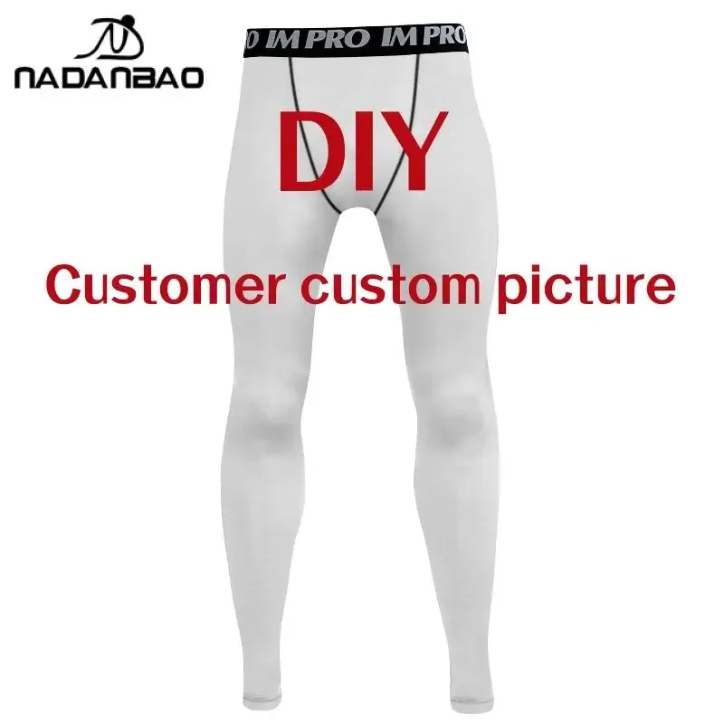 Nadanbao DIY Leggins Impresión Digital 3D Medias Deportivas para Hombres Medias Medias Fitness Personalizadas Ropa Deportiva de Entrenamiento
