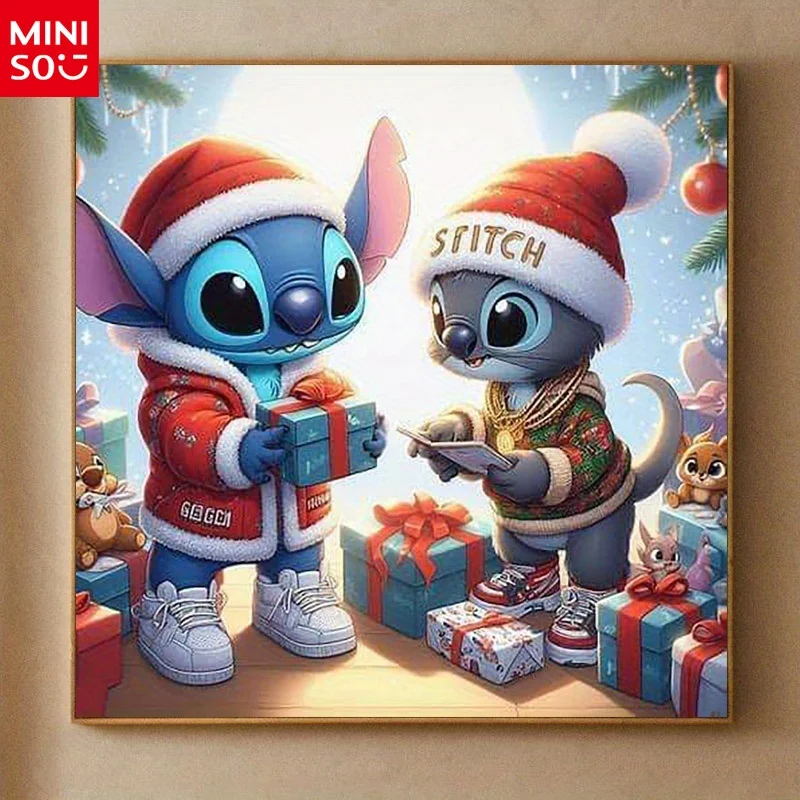 مجموعة لوحات زيتية رقمية من MINISO DIY، مناسبة لتزيين عيد الميلاد، اختيار المبتدئين، مشروع فني DIY، رسام مبتدئ #1