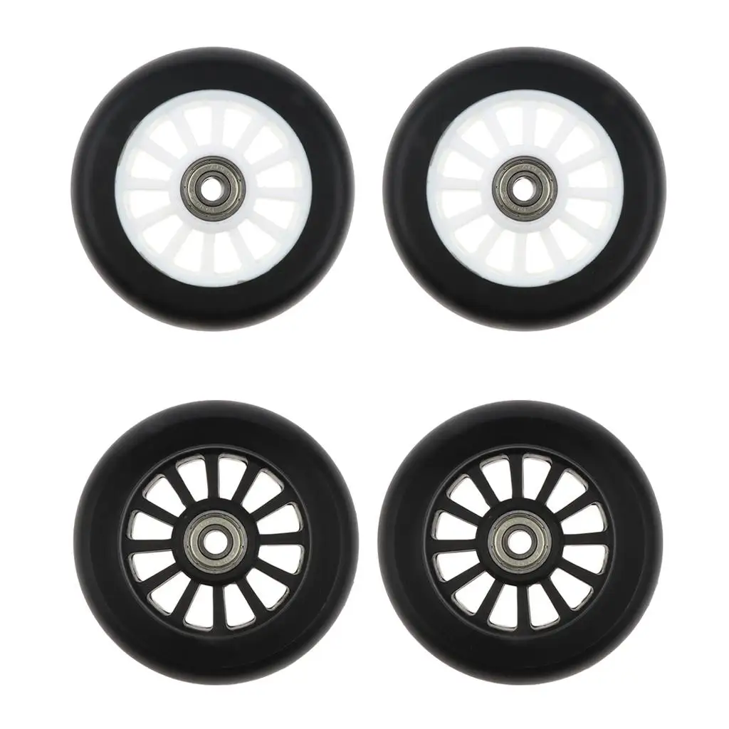 2 Pieces 100mm Complete Stunt Pro Scooter Wheels Replacement with Random Color Bearing Outdoor Speed Skating Equipment