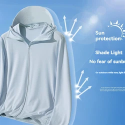 New Ultra-thin Couple Sunscreen Jacket Summer Ice Silk Breathable and UV Resistant Top Women's Outdoor Quick Drying Jacket