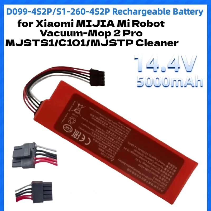 

D099-4S2P/S1-260-4S2P Rechargeable Battery – 6500mAh ,for Xiaomi MIJIA Mi Robot Vacuum-Mop 2 Pro MJSTS1/C101/MJSTP Cleaner