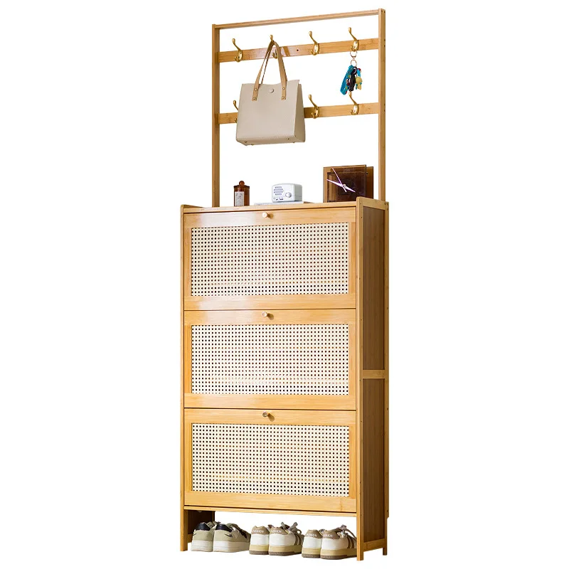 خزانة أحذية رفيعة للغاية، باب منزلي، رف أحذية دلو، سعة كبيرة، باب المدخل، تخزين المدخل، خزانة بسيطة