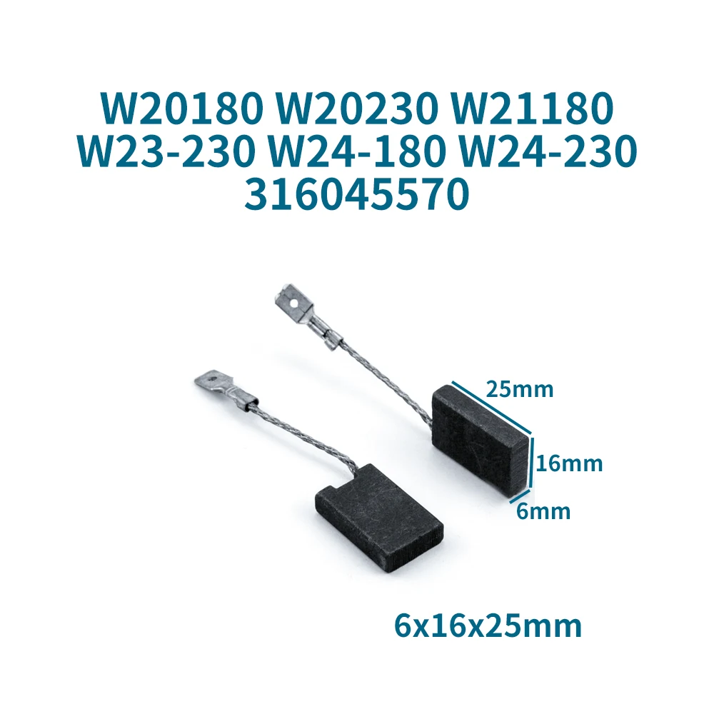 

Carbon brushes for Metabo W20180 W20230 W21180 W23-230 W24-180 W24-230 316045570 Carbon brushes Angle Grinder Accessories