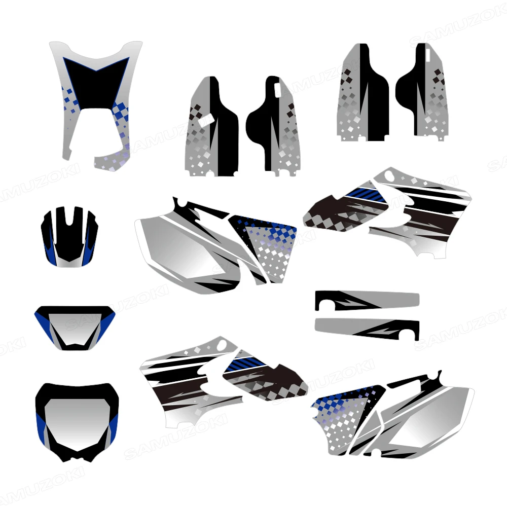 Motocross Deco Sticker Graphics Decals Stickers Background Fit for Yamaha WR250F WR450F WR 250F 450F 2005 2006
