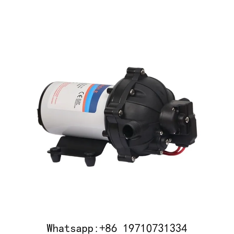 24V Water Pressure Diaphragm Pump 5-Chamber Self-Priming Pump 5.5GPM Water Transfer Pump 70PSI with Water Strainer Hose Fittings