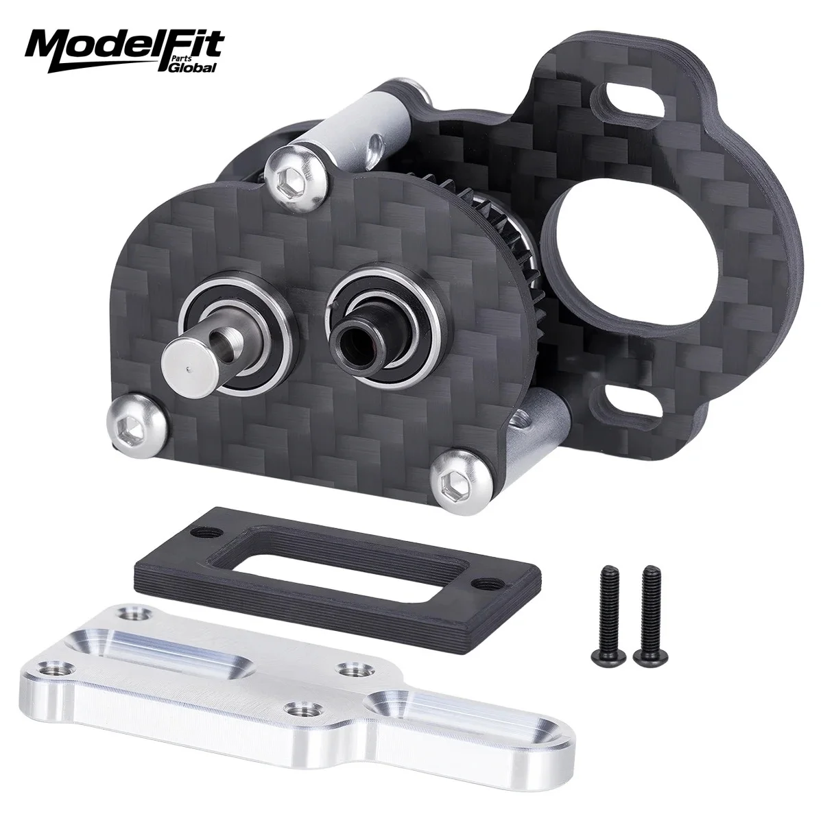 

48P Carbon Fiber Portal Transmission Ultra Light Gearbox for 1/10 LCG Chassis Axial Capra SCX10 III AR45P Comp Builds