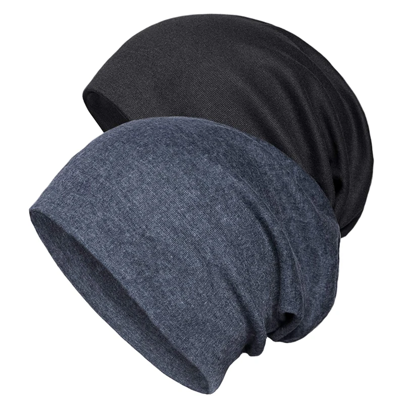 Gorro holgado de algodón Hip-Hop, gorro suave y ligero para correr, gorro enano para adultos, gorro de quimio para hombres y mujeres, gorro para