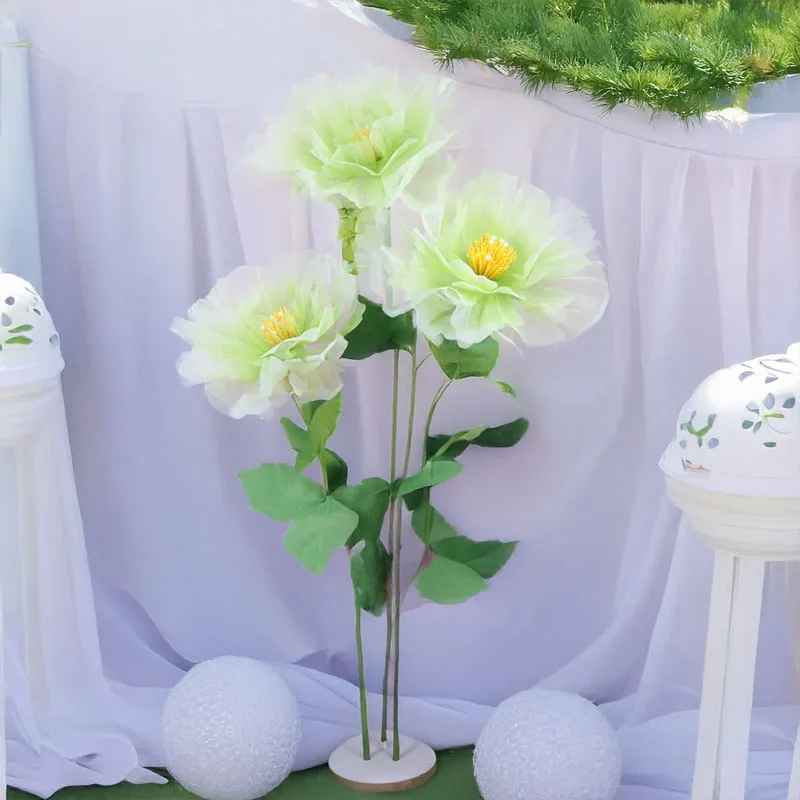 

Большая искусственная пряжа, витрина для цветов, красивое украшение для свадебного мероприятия Chen, украшение для места на открытом воздухе, набор пионов