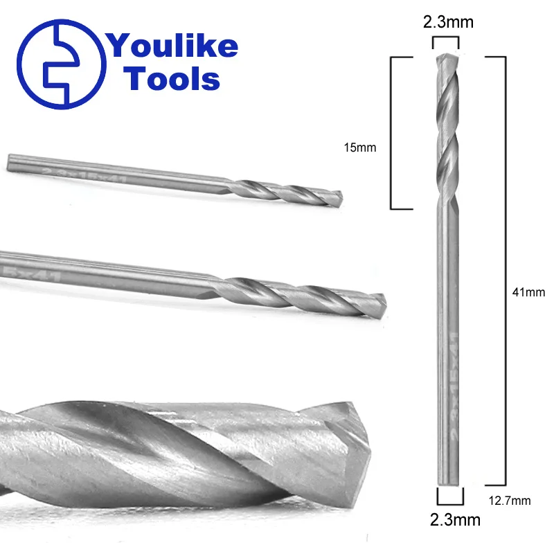 

1 Pc 2.3mm Shank Solid Carbide Twist Drill Thread Mill 2 Flutes Router Bit CNC Spiral Milling Cutter End