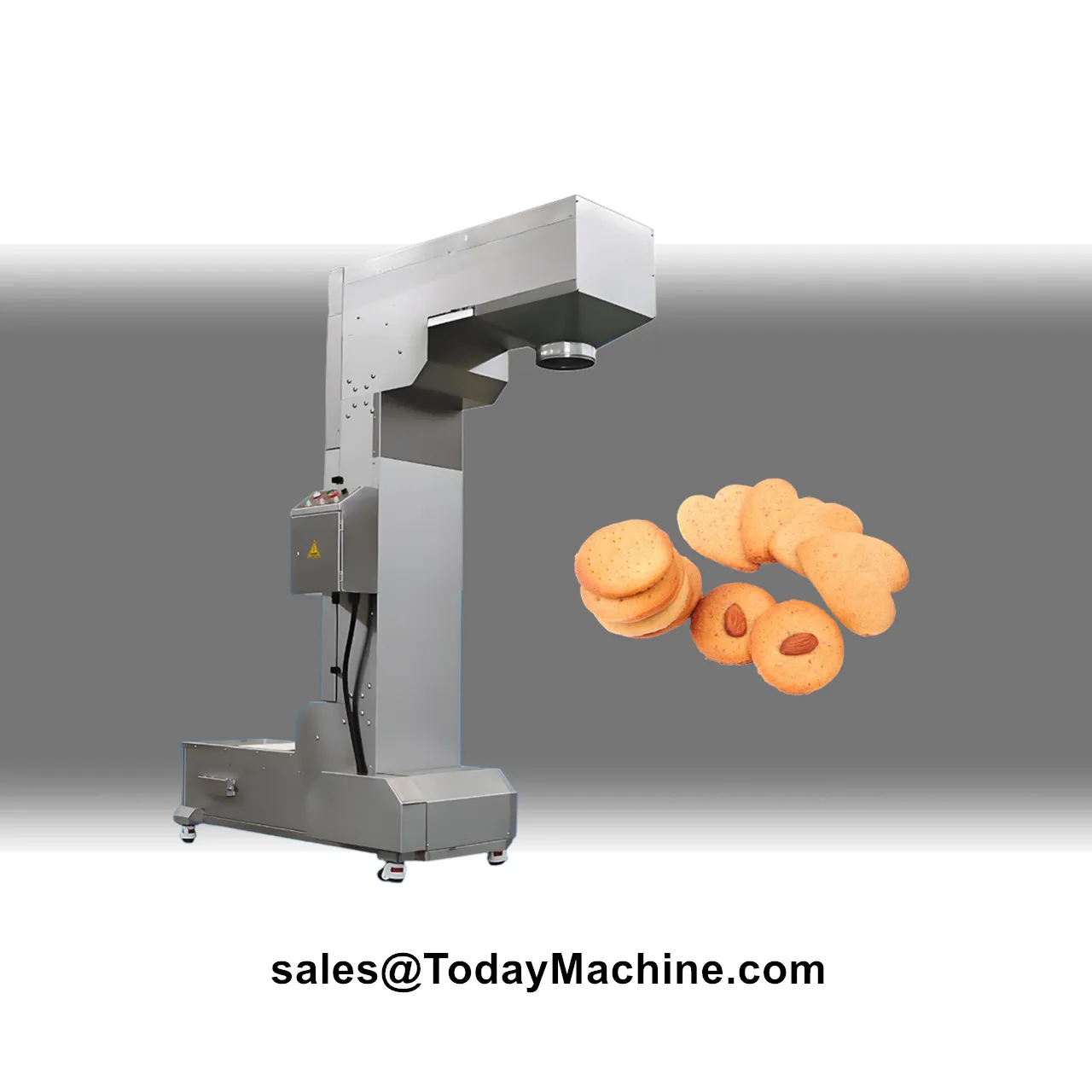 Stainless Steel Z Type Bucket Elevator Customized Size Gummy Candy Conveyors For Food