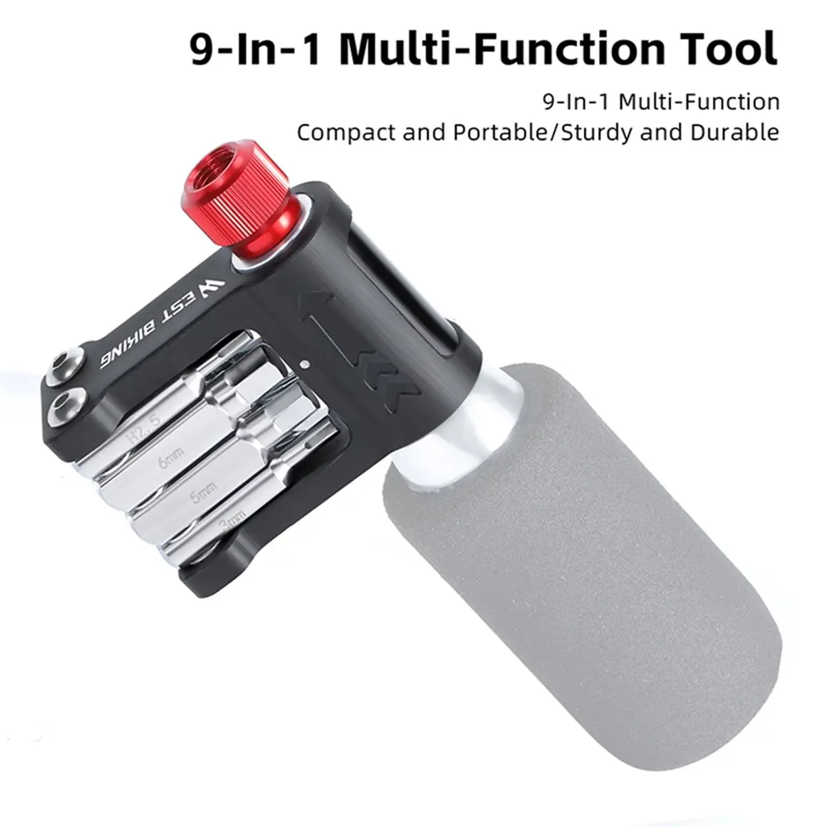 618 Mega Sale BLOOKE 9-in-1 Multi-Functional Bicycle Tool Wrench Kit, Portable Hex Key Set, MTB Road Bike Repair,Inflatable Tool