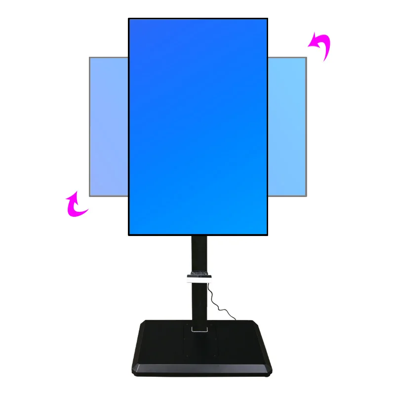 

Adjustable TV Stand LED Remote Control Mobile TV Cart for 32" -70'' Screen Floor Stand with Wheels