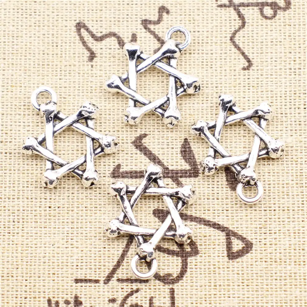 45pcs Wholesale Jewelry Lots Hexagonal Star Charms Pendant Supplies For Jewelry Materials 20x26mm