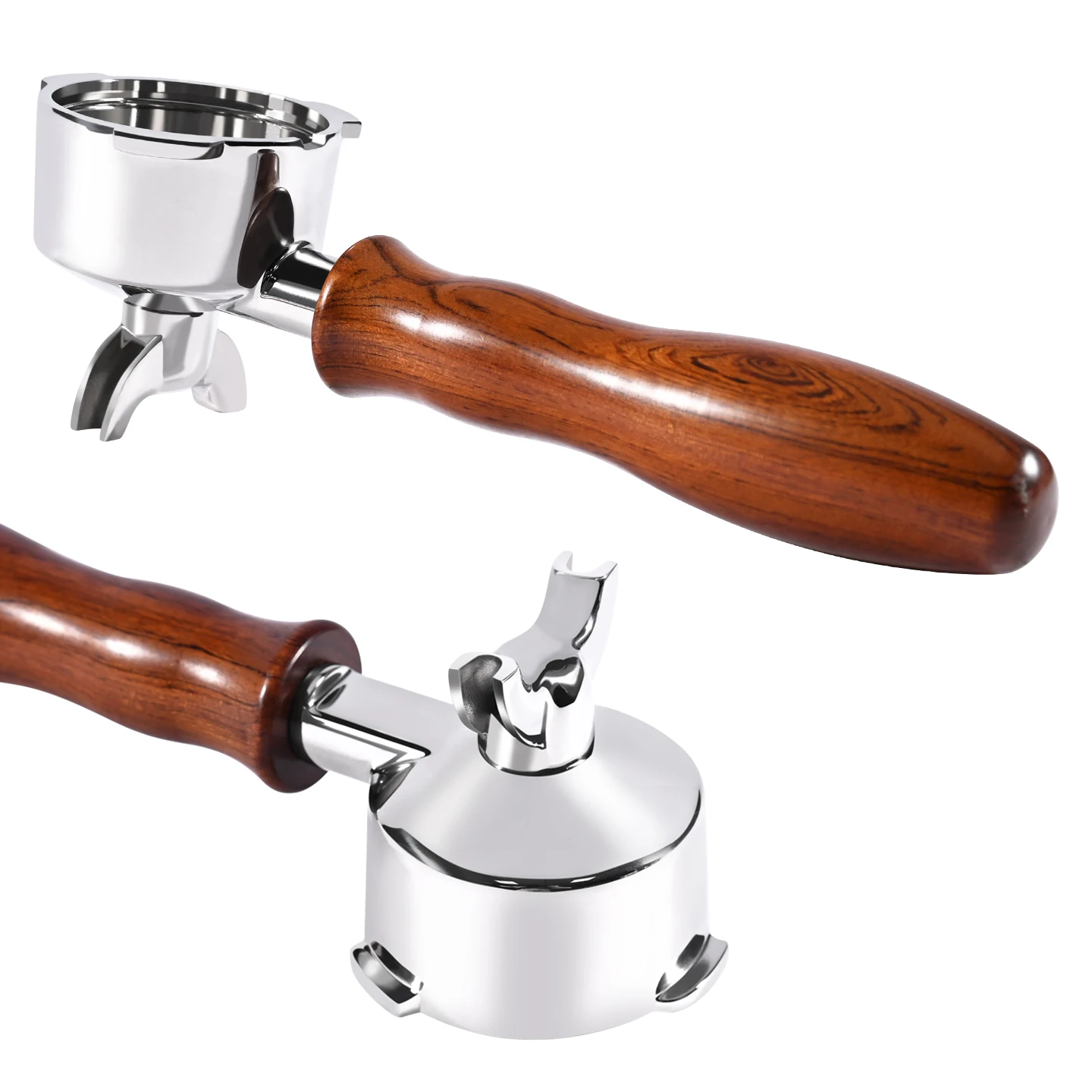 Kaffee-Siebträger mit Doppelauslauf 51mm für Homix H11 Oster Cecotec Hibrew Ersatzfilterkorb Espressomaschinen-Zubehör – Detail 2