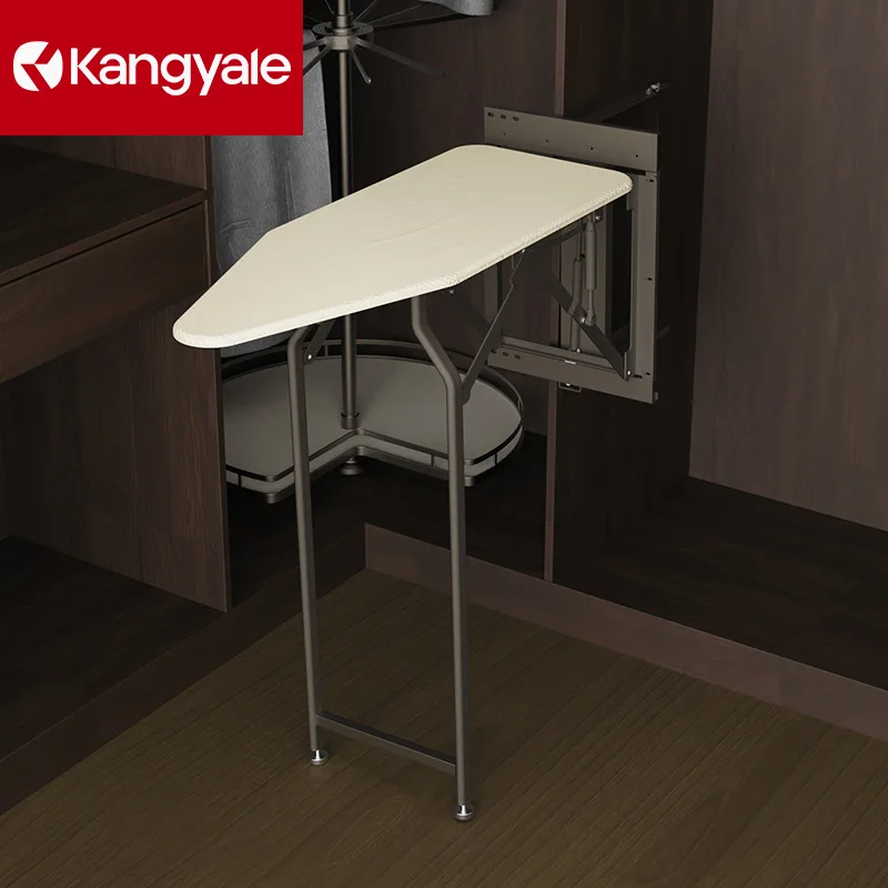 Wardrobe embedded folding ironing board professional ironing board thickened hidden  hotel thickened cloth rack
