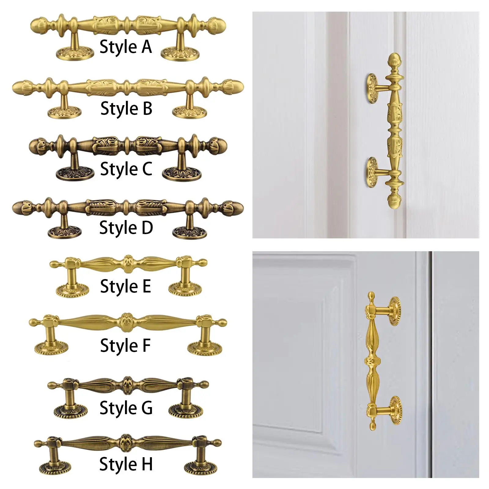 

Cabinet Handle Brass Versatile Multipurpose Euro Style Sturdy Easy to Install Practical Stylish Elegant Cabinet Hardware