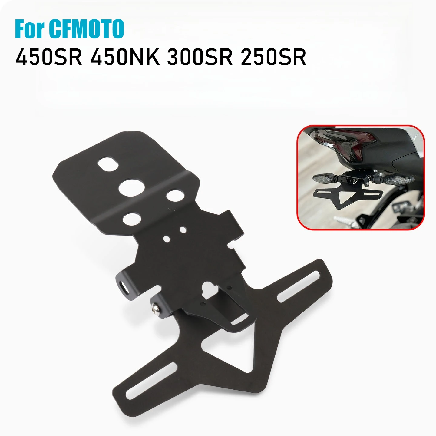 Moto rcycle Rear Tail Tidy Fen der Eliminator License Plate Bracket For CFM OTO 250SR 300SR 450SR 450SS 450NK