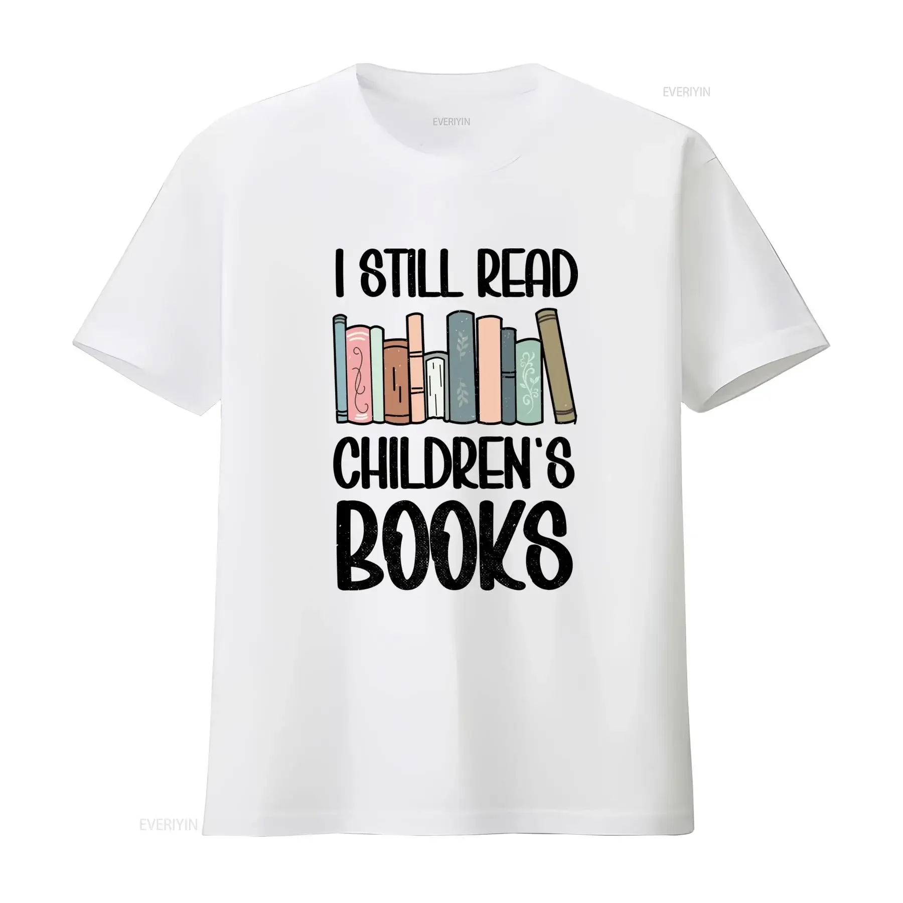 Aesthetic Vintage Book Stack Print Lover Casual T Shirt vintage Washed designer clothes Slightly Comfortable Unisex fashion