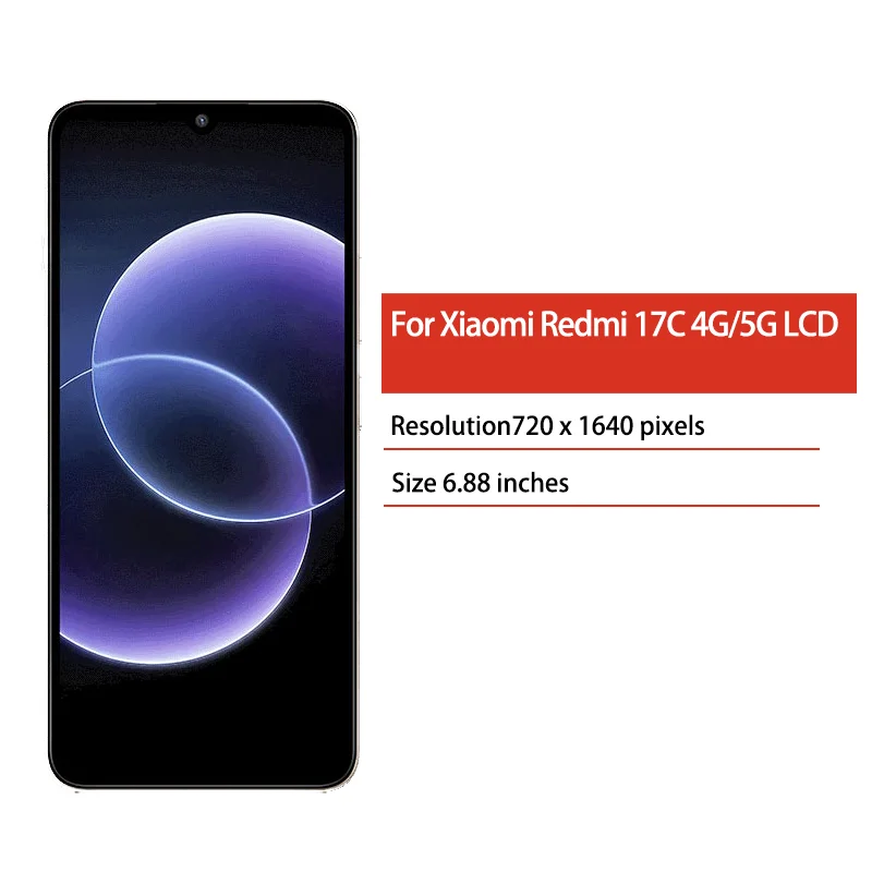 6.9''Screen For Xiaomi Redmi 17C 4G 5G LCD Display Screen Touch Panel Digitizer Assembly Replacement