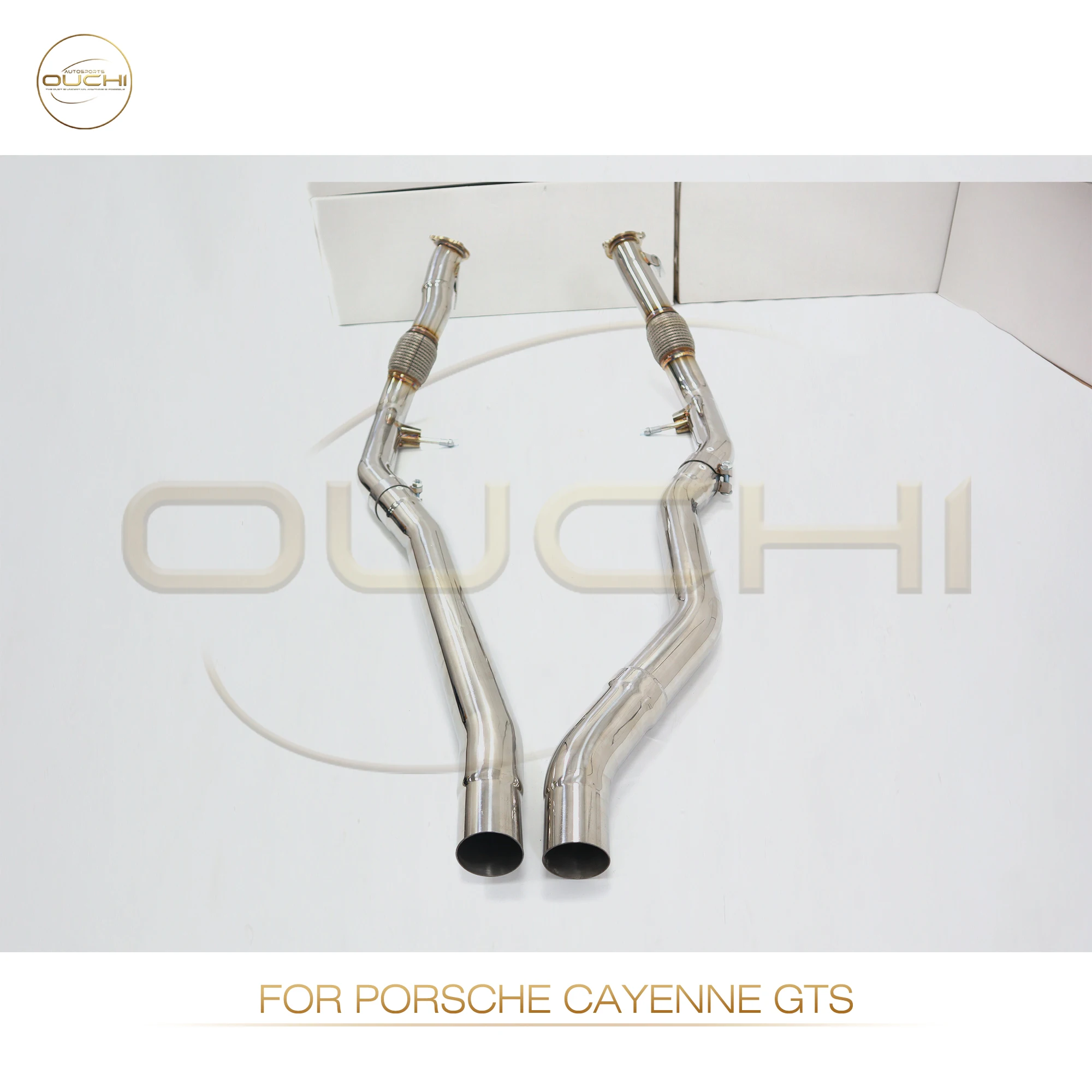 

High performance Resonant tube for Porsche Cayenne GTS Upgrade Turbo S OUCHI Stainless steel Exhaust System Car Accessories