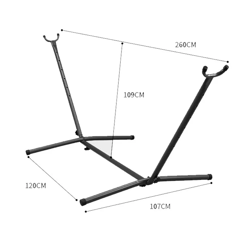Accesorios para hamacas de jardín al aire libre, tubo de soporte plegable, solo marco Stee, solo equipos de Camping