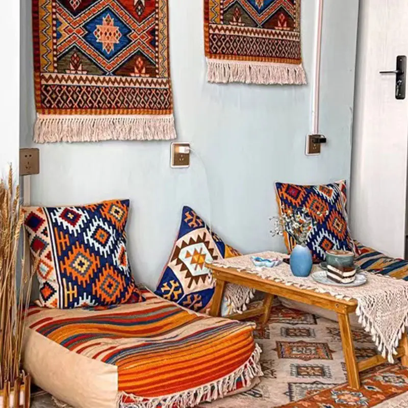 

India imported hand-woven futon Nordic household Bohemian Moroccan sitting pier lazy cushion can be disassembled and washed.