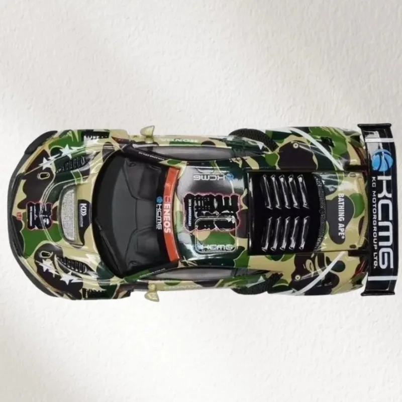 POPRACE/BAPE Diecast 1/64 مقياس هوندا سبيكة نموذج سيارات هوندا NSX GT3 لعب المركبات لعب للأولاد هدية الصندوق الأصلي #5