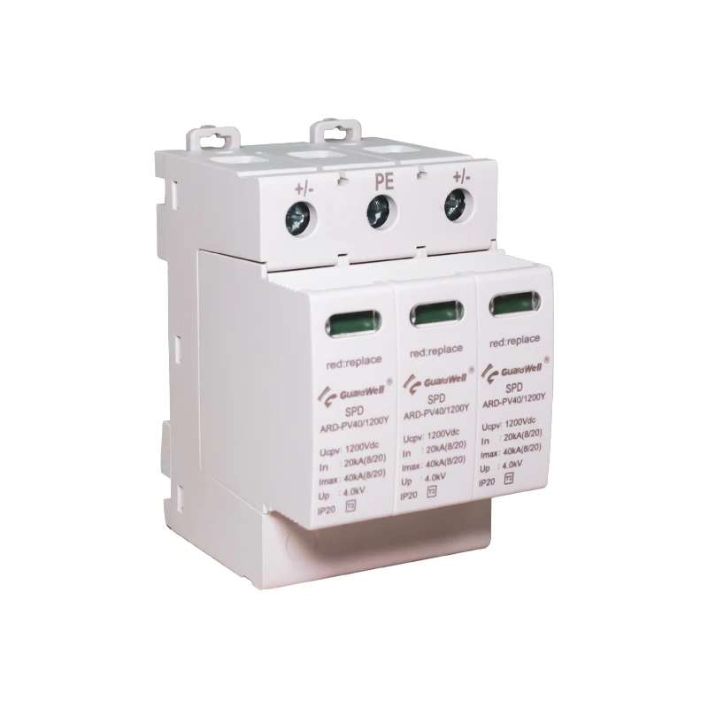 

GuardWell DC 40KA 1200V DC PV SPD Power dc surge protective device electric surge protector surge protection