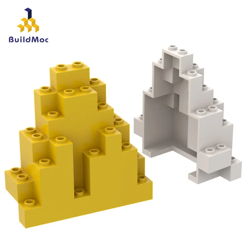 BuildMoc 1PCS Assemble Particles 6083 3 × 8 × 7 Mountain Rock Wall Board Bricks Building Blocks Replaceable High-Tech Part