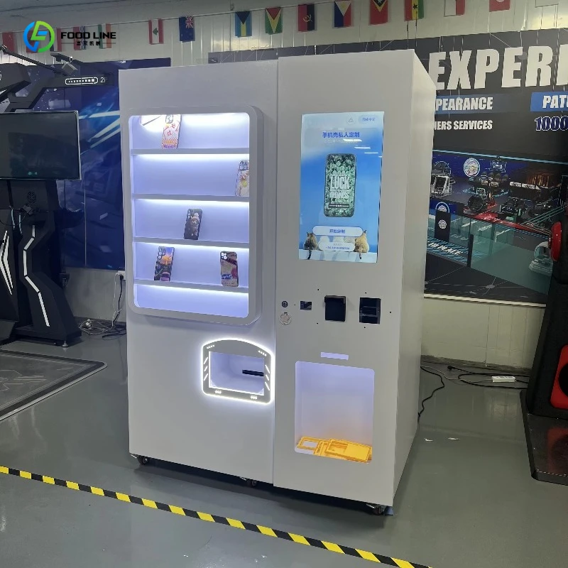 Unmanned Phone Case Kiosk DIY Custom Vending Printer with Touch Control for Train Station