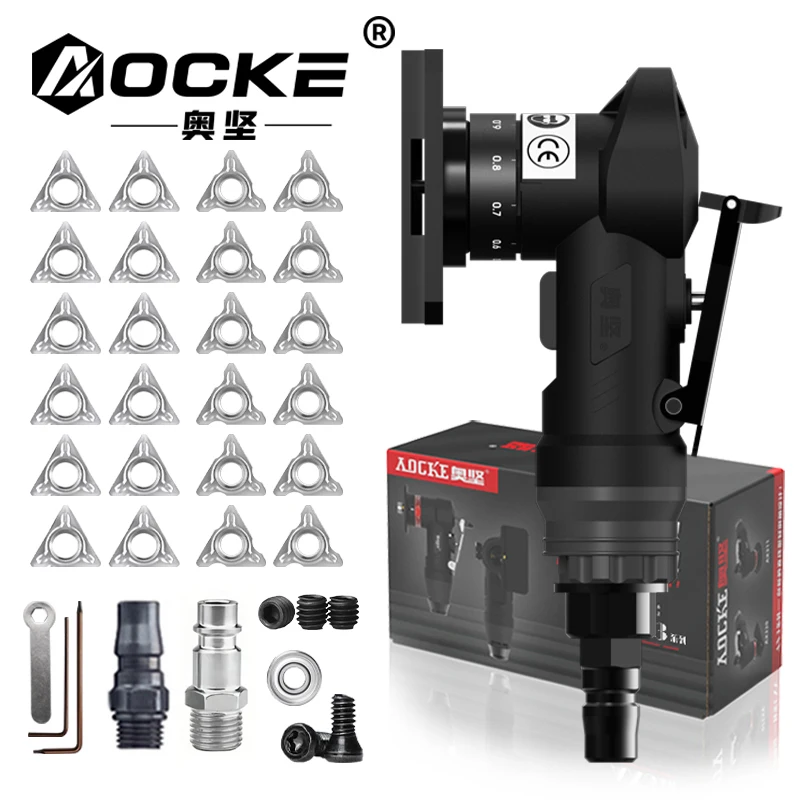 AOCKE AX310 Pneumatic Chamfering Machine Mini Angle Grinder Air Chamfering Arc Air Beveling Machine for Trimming and Deburring