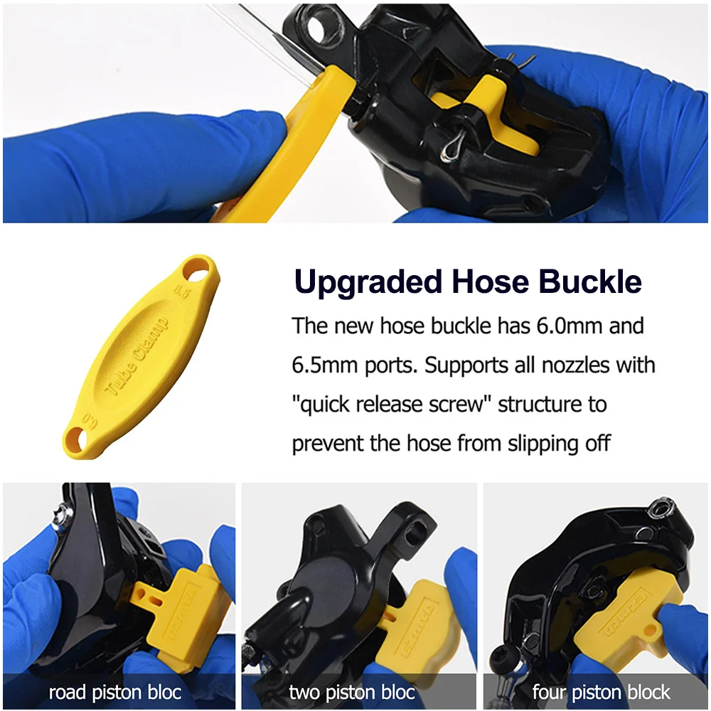 مجموعة تنزف الفرامل للفرامل الهيدروليكية شيمانو، مجموعات هيدروليكية لتغيير سائل الفرامل، بما في ذلك 1-3 قطع 60 مل زيت معدني لسائل الفرامل #6