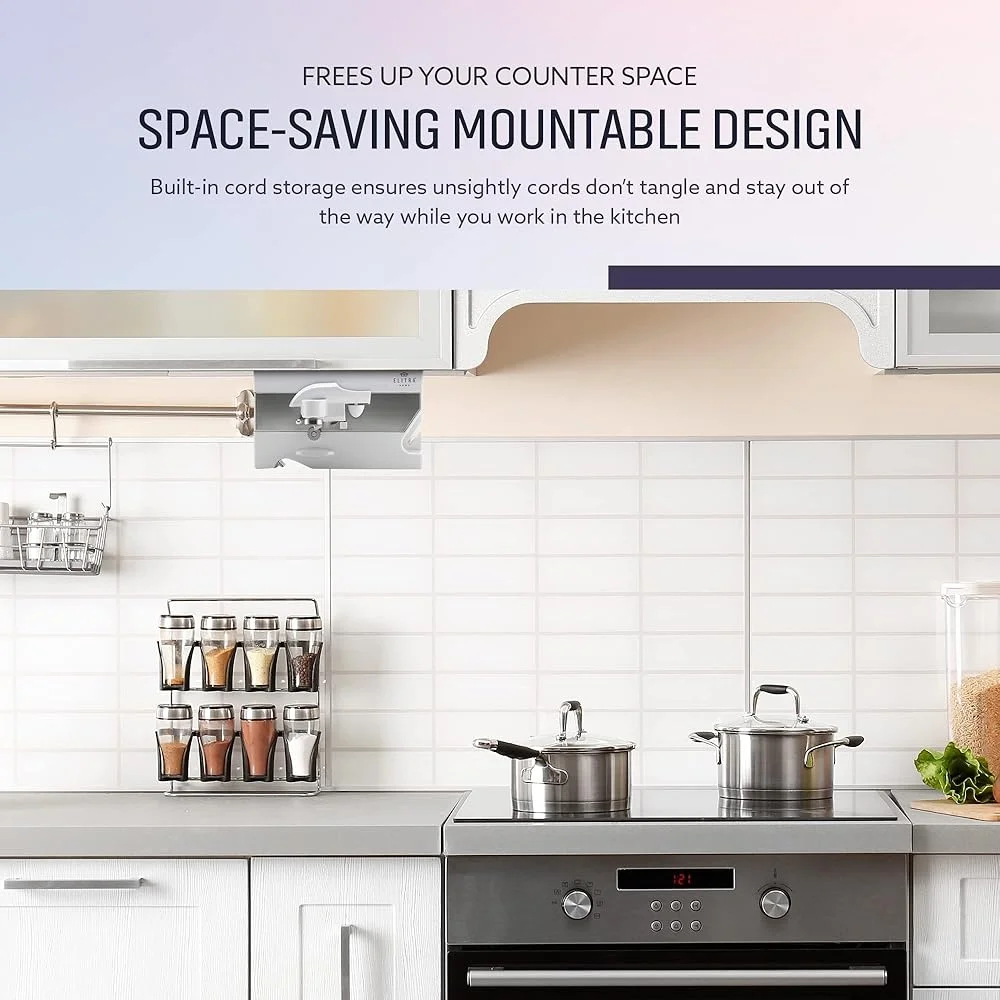 3-in-1 elektrischer Dosenöffner unter dem Schrank, Messerschärfer, Flaschenöffner, Küchenwerkzeug, platzsparendes Multifunktions-Gadget